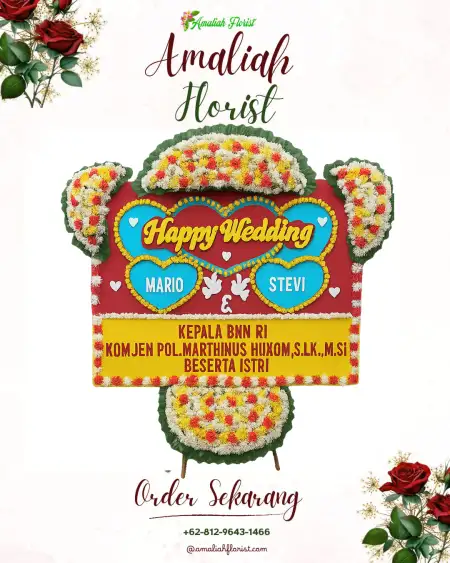 Papan Bunga Pernikahan Teluk Kimi